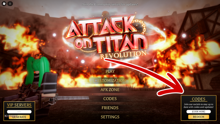 Attack on Titan Revolution Free Spins, Emperor Keys and Gems